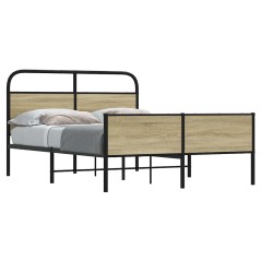 vidaXL Giroletto senza Materasso Rovere Sonoma 120x200cm in Truciolato
