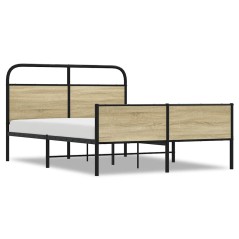vidaXL Giroletto senza Materasso Rovere Sonoma 120x200cm in Truciolato