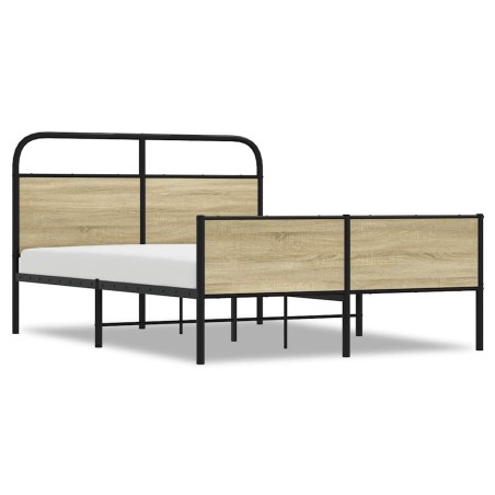 vidaXL Giroletto senza Materasso Rovere Sonoma 140x190cm in Truciolato