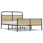 vidaXL Giroletto senza Materasso Rovere Sonoma 140x190cm in Truciolato vidaXL Giroletto senza Materasso Rovere Sonoma 140x190cm in Truciolato