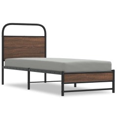 vidaXL Giroletto senza Materasso Rovere Marrone 80x200cm in Truciolato