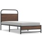 vidaXL Giroletto senza Materasso Rovere Marrone 107x203 cm Truciolato