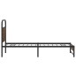 vidaXL Giroletto senza Materasso Rovere Marrone 107x203 cm Truciolato