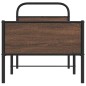 vidaXL Giroletto senza Materasso Rovere Marrone 75x190cm in Truciolato vidaXL Giroletto senza Materasso Rovere Marrone 75x190cm in Truciolato
