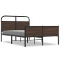vidaXL Giroletto senza Materasso Rovere Marrone 135x190 cm Truciolato vidaXL Giroletto senza Materasso Rovere Marrone 135x190 cm Truciolato