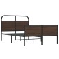 vidaXL Giroletto senza Materasso Rovere Marrone 135x190 cm Truciolato vidaXL Giroletto senza Materasso Rovere Marrone 135x190 cm Truciolato