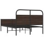 vidaXL Giroletto senza Materasso Rovere Marrone 135x190 cm Truciolato vidaXL Giroletto senza Materasso Rovere Marrone 135x190 cm Truciolato