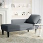 vidaXL Sdraio con Cuscino e Bracciolo Destro in Velluto Grigio Scuro vidaXL Sdraio con Cuscino e Bracciolo Destro in Velluto Grigio Scuro