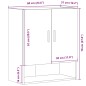vidaXL Armadietto a Muro Rovere Artigianale 60x31x70 cm in Truciolato