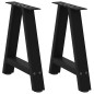 vidaXL Gambe Tavolino da Caffè a A 2 pz Nero 50x(42-43) cm in Acciaio vidaXL Gambe Tavolino da Caffè a A 2 pz Nero 50x(42-43) cm in Acciaio