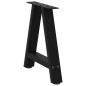 vidaXL Gambe Tavolino da Caffè a A 2 pz Nero 50x(42-43) cm in Acciaio vidaXL Gambe Tavolino da Caffè a A 2 pz Nero 50x(42-43) cm in Acciaio