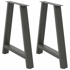 vidaXL Gambe Tavolo Consolle a A 2pz Antracite 20x28x(72-73)cm Acciaio