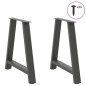 vidaXL Gambe Tavolo Consolle a A 2pz Antracite 20x28x(72-73)cm Acciaio vidaXL Gambe Tavolo Consolle a A 2pz Antracite 20x28x(72-73)cm Acciaio