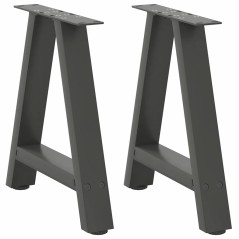 vidaXL Gambe Tavolino Caffè a A 2 pz Antracite 38x(42-43)cm in Acciaio