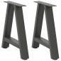 vidaXL Gambe Tavolino Caffè a A 2 pz Antracite 38x(42-43)cm in Acciaio vidaXL Gambe Tavolino Caffè a A 2 pz Antracite 38x(42-43)cm in Acciaio