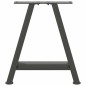 vidaXL Gambe Tavolino Caffè a A 2 pz Antracite 38x(42-43)cm in Acciaio vidaXL Gambe Tavolino Caffè a A 2 pz Antracite 38x(42-43)cm in Acciaio