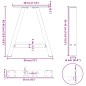 vidaXL Gambe Tavolino Caffè a A 2 pz Antracite 38x(42-43)cm in Acciaio vidaXL Gambe Tavolino Caffè a A 2 pz Antracite 38x(42-43)cm in Acciaio