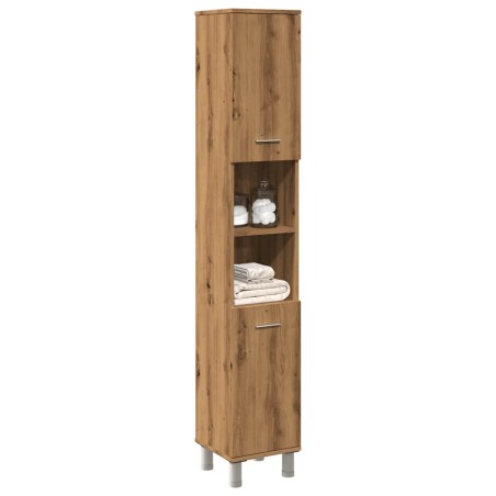 vidaXL Mobiletto da Bagno Rovere Artigianale Legno Multistrato