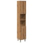 vidaXL Mobiletto da Bagno Rovere Artigianale Legno Multistrato