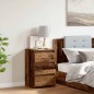 vidaXL Comodino Legno Antico 40x35x62,5 cm in Legno Multistrato