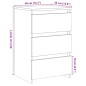 vidaXL Comodino Legno Antico 40x35x62,5 cm in Legno Multistrato