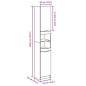 vidaXL Armadietto Bagno Legno Antico 32x34x188,5 cm Legno Multistrato vidaXL Armadietto Bagno Legno Antico 32x34x188,5 cm Legno Multistrato