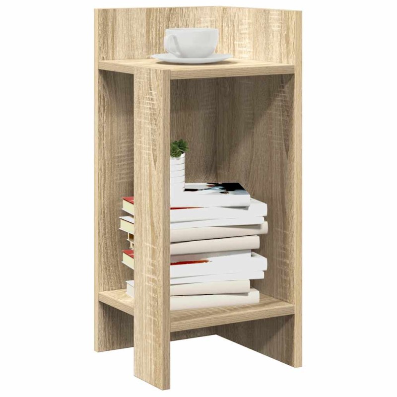 vidaXL Tavolino Laterale con Ripiano Rovere Sonoma 25,5x27x60 cm