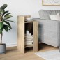 vidaXL Tavolino Laterale con Ripiano Rovere Sonoma 25,5x27x60 cm