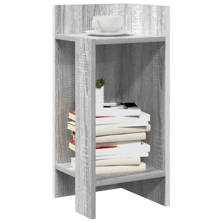 vidaXL Tavolino Laterale con Ripiano Grigio Sonoma 25,5x27x60 cm