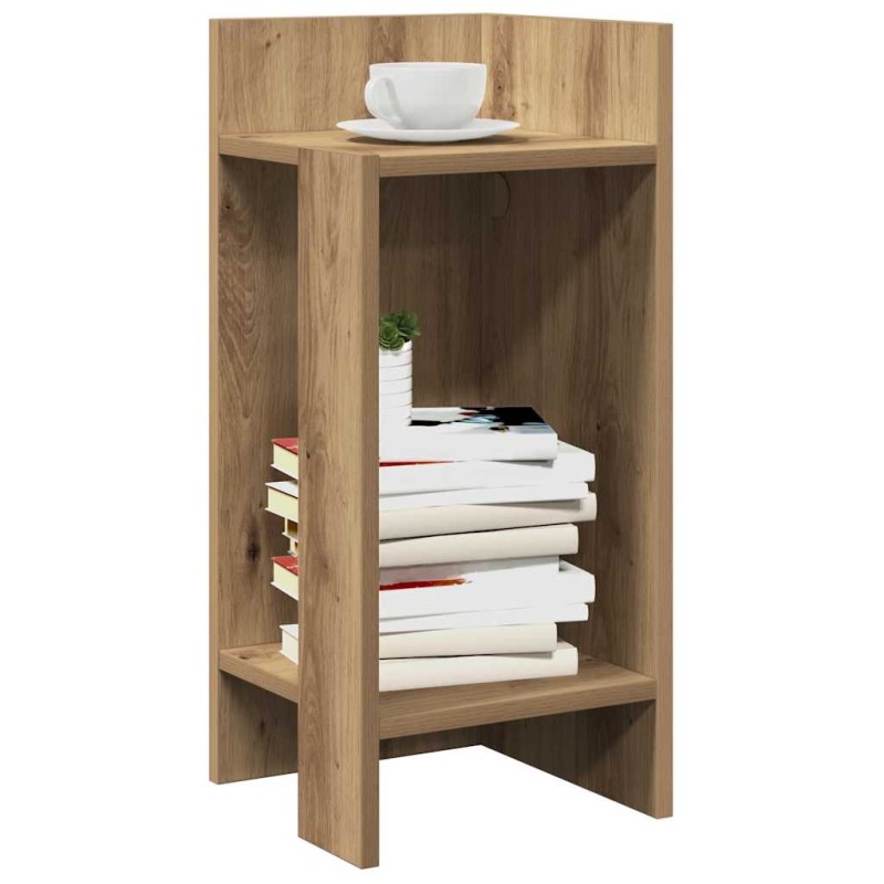 vidaXL Tavolini Laterali 2pz con Ripiano Rovere Artigianale vidaXL Tavolini Laterali 2pz con Ripiano Rovere Artigianale