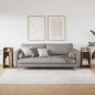 vidaXL Tavolini Laterali 2pz con Ripiano Rovere Artigianale vidaXL Tavolini Laterali 2pz con Ripiano Rovere Artigianale
