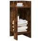 vidaXL Tavolino Laterale con Ripiano Rovere Fumo 25,5x27x60 cm