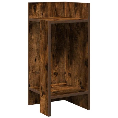 vidaXL Tavolino Laterale con Ripiano Rovere Fumo 25,5x27x60 cm