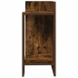 vidaXL Tavolino Laterale con Ripiano Rovere Fumo 25,5x27x60 cm