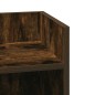 vidaXL Tavolino Laterale con Ripiano Rovere Fumo 25,5x27x60 cm