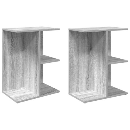 vidaXL Comodini 2 pz Grigio Sonoma 46,5x29x61 cm in Legno Multistrato