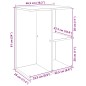 vidaXL Comodini 2 pz Rovere Marrone 46,5x29x61 cm in Legno Multistrato
