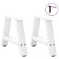 vidaXL Gambe Tavolino da Caffè a A 2pz Bianco 40x(30-31) cm Acciaio vidaXL Gambe Tavolino da Caffè a A 2pz Bianco 40x(30-31) cm Acciaio
