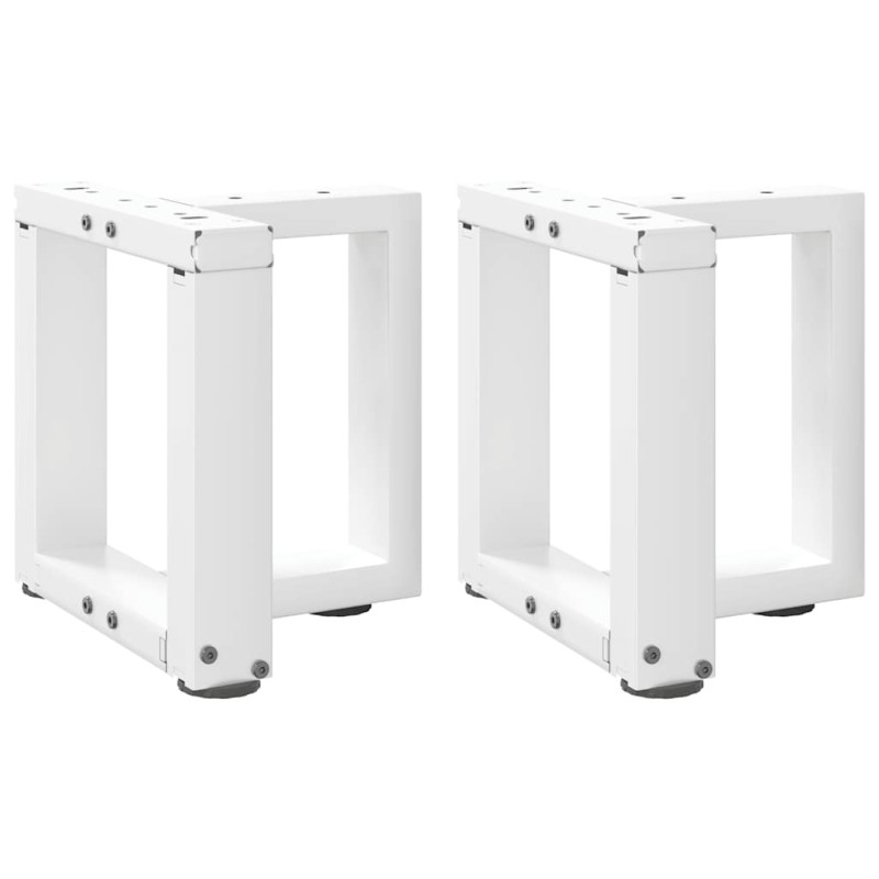 vidaXL Gambe Tavolino da Caffè a T 2 pz Bianco 30x25x(30-31)cm Acciaio vidaXL Gambe Tavolino da Caffè a T 2 pz Bianco 30x25x(30-31)cm Acciaio