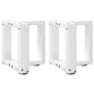 vidaXL Gambe Tavolino da Caffè a T 2 pz Bianco 30x25x(30-31)cm Acciaio vidaXL Gambe Tavolino da Caffè a T 2 pz Bianco 30x25x(30-31)cm Acciaio