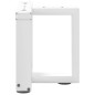 vidaXL Gambe Tavolino da Caffè a T 2 pz Bianco 30x25x(30-31)cm Acciaio vidaXL Gambe Tavolino da Caffè a T 2 pz Bianco 30x25x(30-31)cm Acciaio