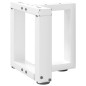 vidaXL Gambe Tavolino da Caffè a T 2 pz Bianco 30x25x(30-31)cm Acciaio vidaXL Gambe Tavolino da Caffè a T 2 pz Bianco 30x25x(30-31)cm Acciaio