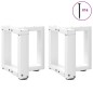 vidaXL Gambe Tavolino da Caffè a T 2 pz Bianco 30x25x(30-31)cm Acciaio vidaXL Gambe Tavolino da Caffè a T 2 pz Bianco 30x25x(30-31)cm Acciaio