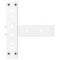 vidaXL Gambe Tavolino da Caffè a T 2 pz Bianco 30x25x(30-31)cm Acciaio vidaXL Gambe Tavolino da Caffè a T 2 pz Bianco 30x25x(30-31)cm Acciaio