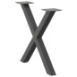 vidaXL Gambe Tavolino Caffè a X 2 pz Antracite 60x(42-43) cm Acciaio vidaXL Gambe Tavolino Caffè a X 2 pz Antracite 60x(42-43) cm Acciaio