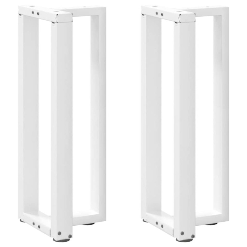 vidaXL Gambe Tavolo Consolle a T 2 pz Bianco 25x28x(72-73) cm Acciaio vidaXL Gambe Tavolo Consolle a T 2 pz Bianco 25x28x(72-73) cm Acciaio