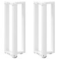 vidaXL Gambe Tavolo Consolle a T 2 pz Bianco 25x28x(72-73) cm Acciaio vidaXL Gambe Tavolo Consolle a T 2 pz Bianco 25x28x(72-73) cm Acciaio