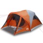 vidaXL Tenda Familiare a Tunnel 6Persone Grigia Arancione Impermeabile