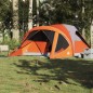 vidaXL Tenda Familiare a Tunnel 6Persone Grigia Arancione Impermeabile