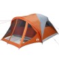 vidaXL Tenda Familiare a Tunnel 6Persone Grigia Arancione Impermeabile